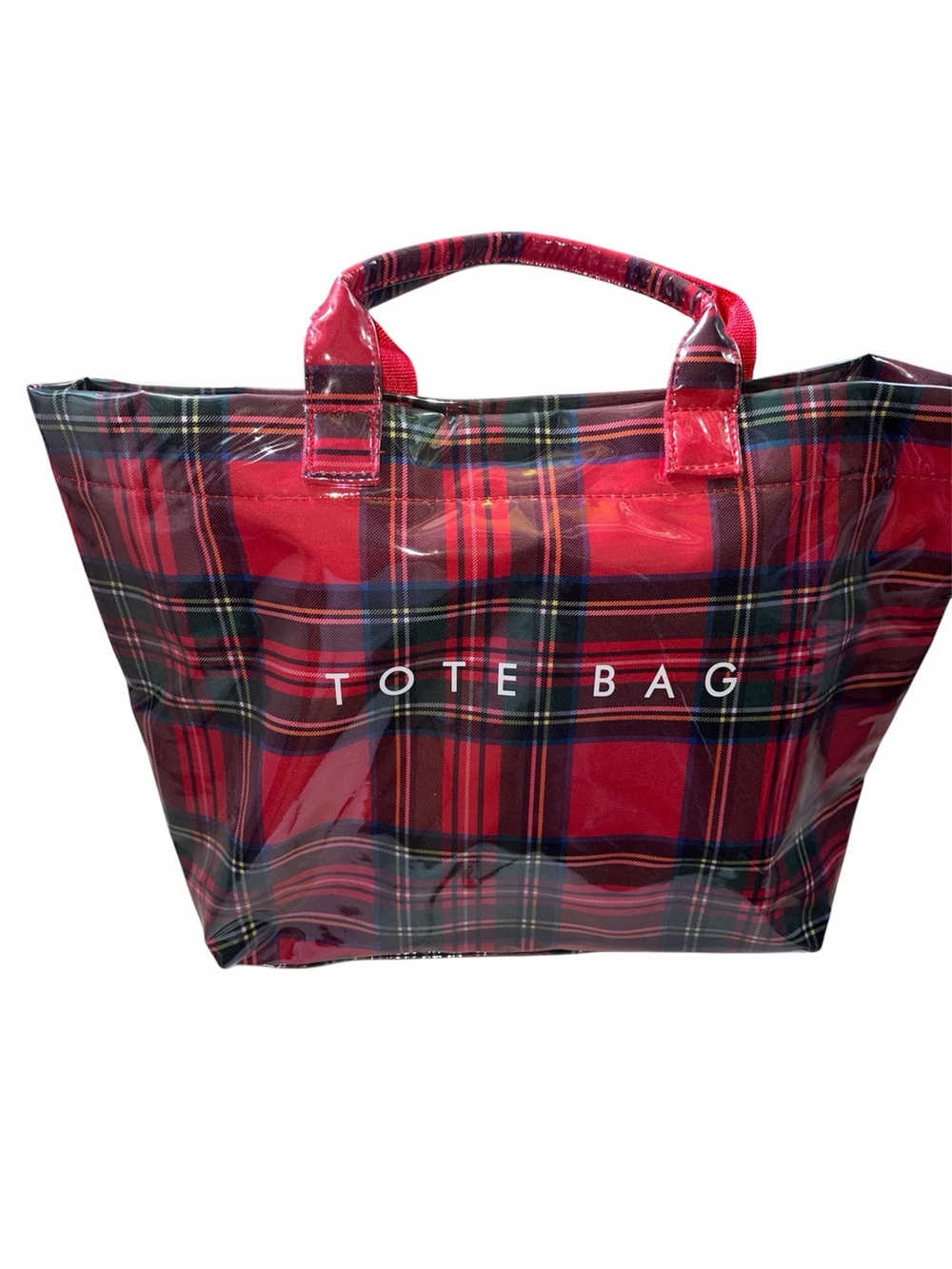 Plaid Glossy Tote Bag